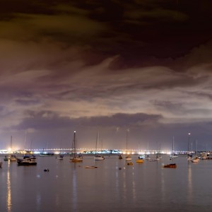 A noite no mar